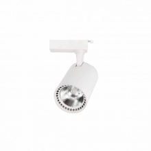 瑞程照明 LED COB直臂直簡導光柱導軌射燈 白殼 20W 6500K白光