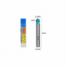 東成修邊機刀頭V型刀東城銑刀木工開槽雕刻刀 V型刀(柄x頭6.35x6.35mm)