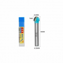東成修邊機刀頭圓底刀東城銑刀木工開槽雕刻刀 圓底刀(柄x頭6.35x9.5mm)