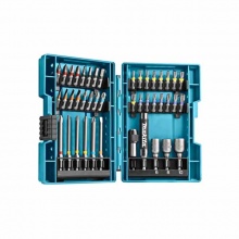 牧田(MAKITA)手電鉆批頭電動螺絲刀沖擊起子機(jī)內(nèi)六角批頭彩虹43件批頭套裝B-55697