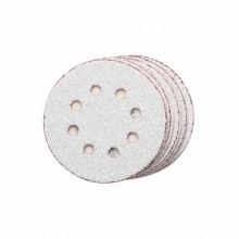 牧田(MAKITA)125mm圓盤砂紙片拋光打磨油漆PVC木材8孔圓形砂紙拋光打磨10張40目D-65816