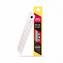 得力(deli)2011大號美工刀片(銀色)(10片/盒)SK5高碳工具鋼刀片