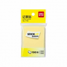 得力(deli)7736記事貼(黃)76*51mm(包)強黏性便利貼/標簽紙/便簽紙