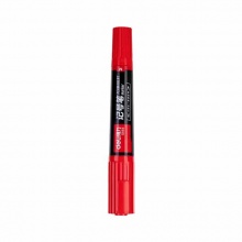 得力(deli)S555大雙頭記號(hào)筆(紅)大雙頭會(huì)議筆馬克筆 防水快干