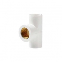 聯塑PVC給水管銅內牙三通20×1/2