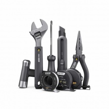 得力(deli) home系列家用工具8件套(黑) HT0008